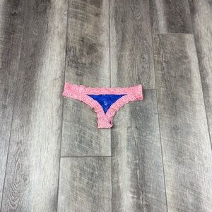 VS Blue Lace Mini Cheekster Underwear